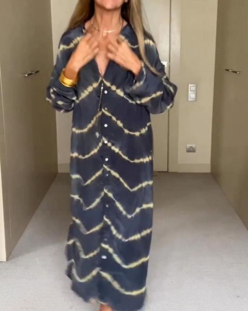 ROSALIA | Abito Lungo Boho con Scollatura a V e Linea Fluida per Eleganza Quotidiana