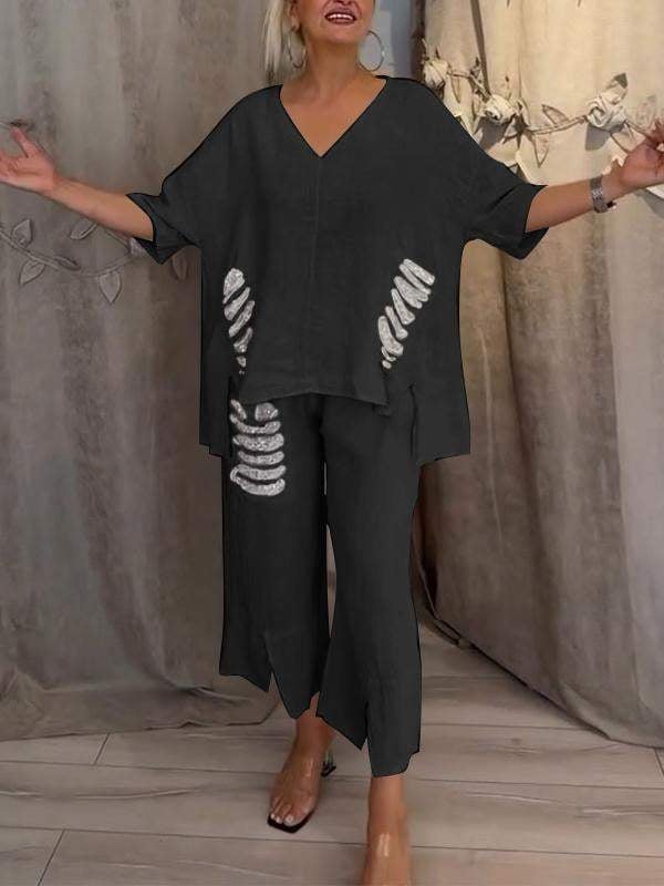 BIANCA | Completo Estivo a Due Pezzi con Eleganza Naturale e Comfort Fluttuante per Giornate Soleggiate