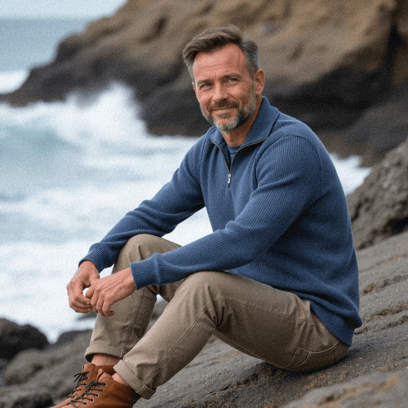 Finn | Maglione elegante con collo a zip