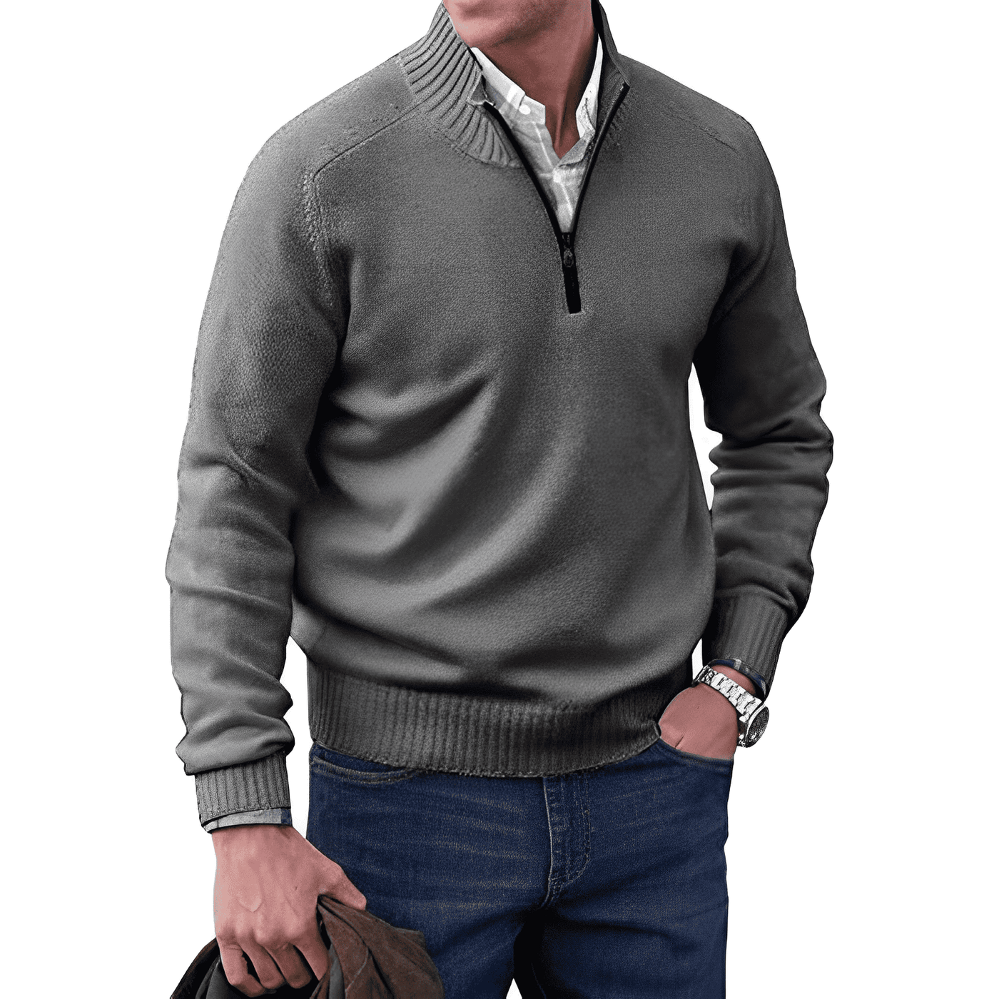 JERSEY | Maglione invernale zip confortevole ed elegante