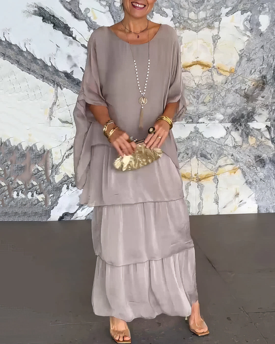 Caroline | Elegante Abito Maxi Confortevole per Tutte le Occasioni