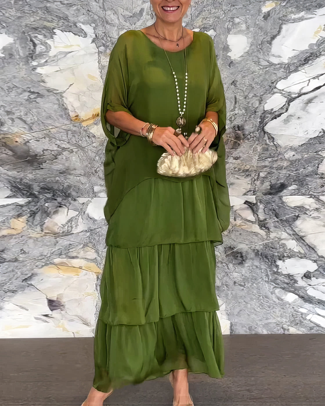 Caroline | Elegante Abito Maxi Confortevole per Tutte le Occasioni